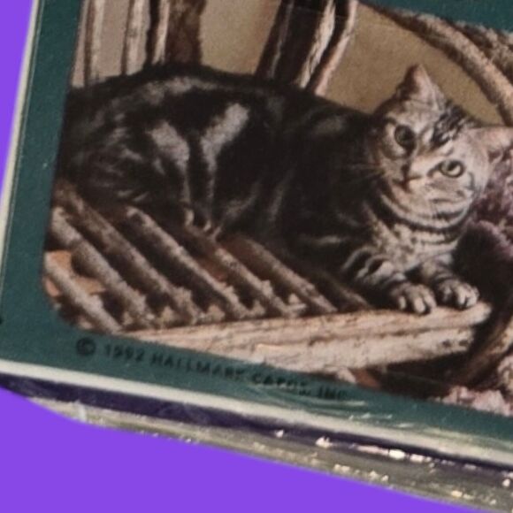 1992 Sealed NEW Vintage Hallmark Stickers Sweet Garden Cat on Piano Cute Kittens - Picture 2 of 4